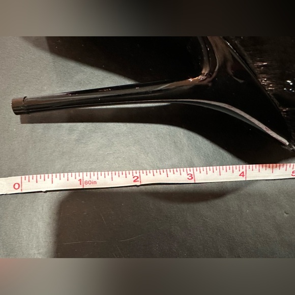 NIB Versace Safety Pin Ruched Ankle Booties Heels Black 37.5 - Picture 16 of 16